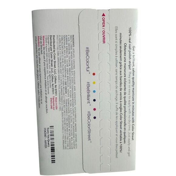 Color Street Nail Polish Strips Sorry Not Quarry Brown Glitter 16ct - Picture 3 of 3